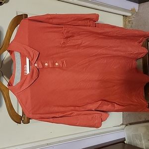 Mens xxl Izod burnt orange 100% Cotton golf shirt